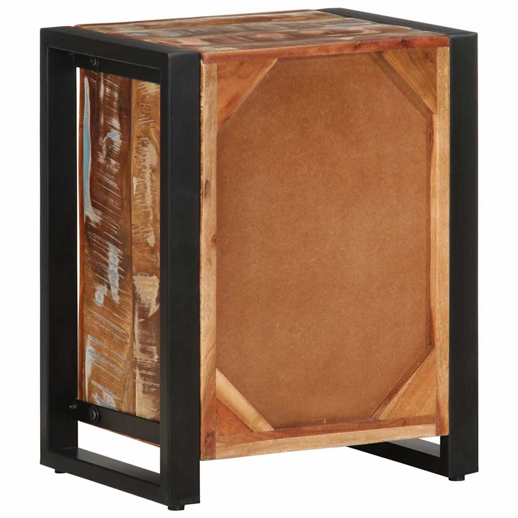 Nachtkastje 40x30x51 cm massief gerecycled hout meerkleurig is nu te koop bij PeponiXL, paradijselijk wonen!