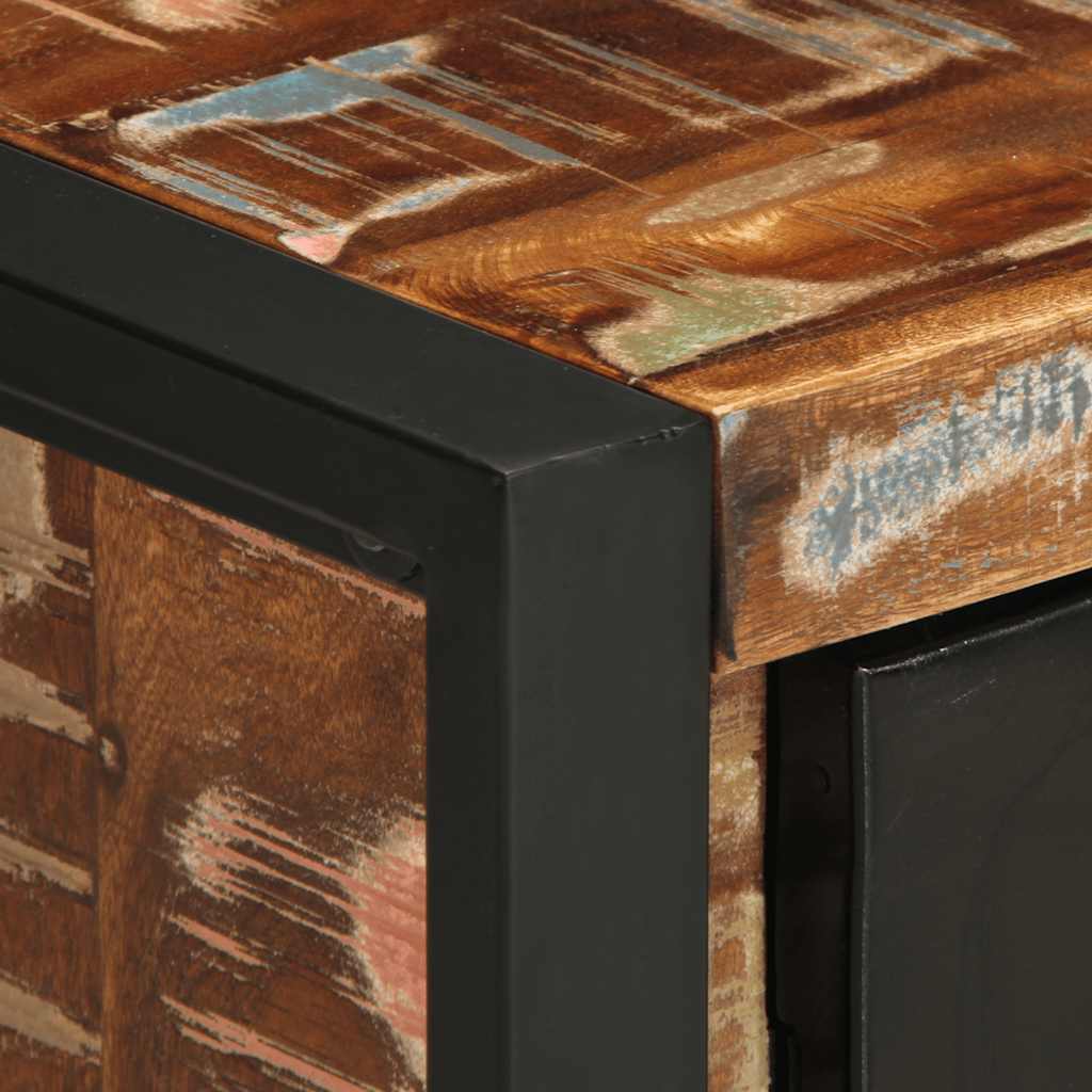 Nachtkastje 40x30x51 cm massief gerecycled hout meerkleurig is nu te koop bij PeponiXL, paradijselijk wonen!