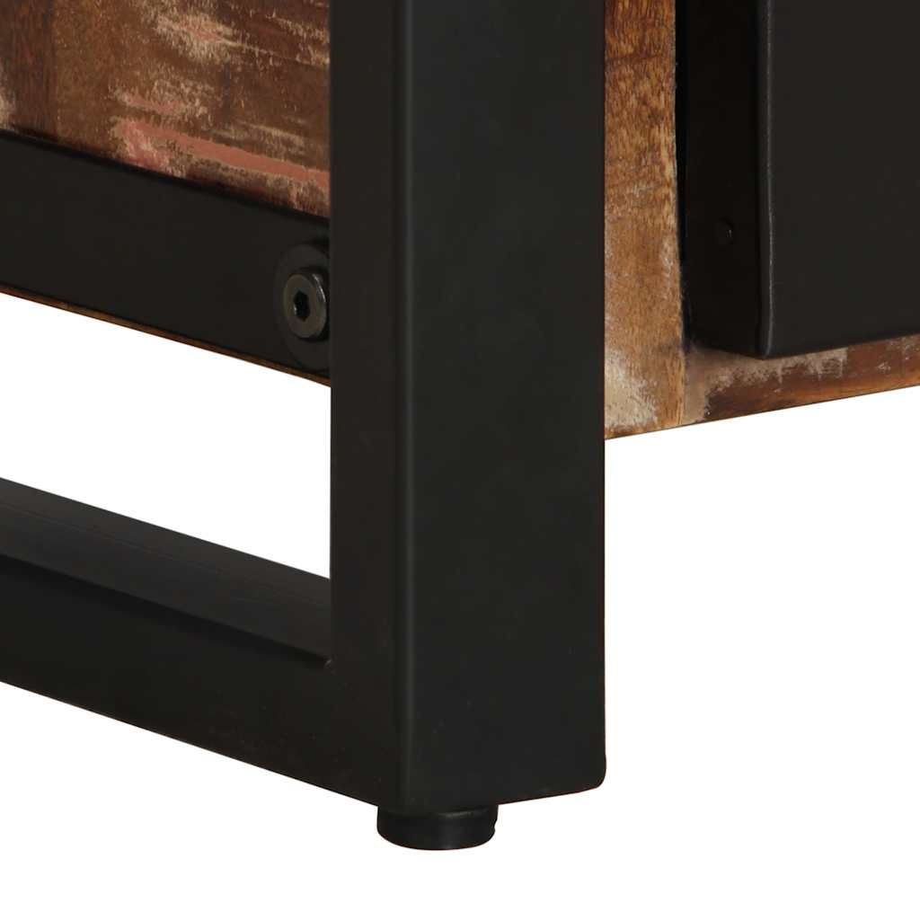 Nachtkastje 40x30x51 cm massief gerecycled hout meerkleurig is nu te koop bij PeponiXL, paradijselijk wonen!