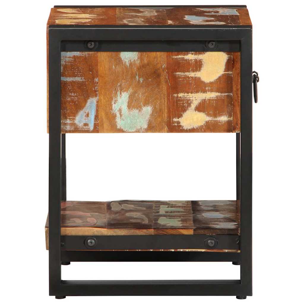 Nachtkastje 35x34x45 cm massief gerecycled hout meerkleurig is nu te koop bij PeponiXL, paradijselijk wonen!