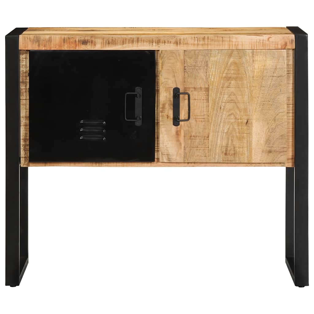 Wandkast 90x35x75 cm massief ruw mangohout is nu te koop bij PeponiXL, paradijselijk wonen!