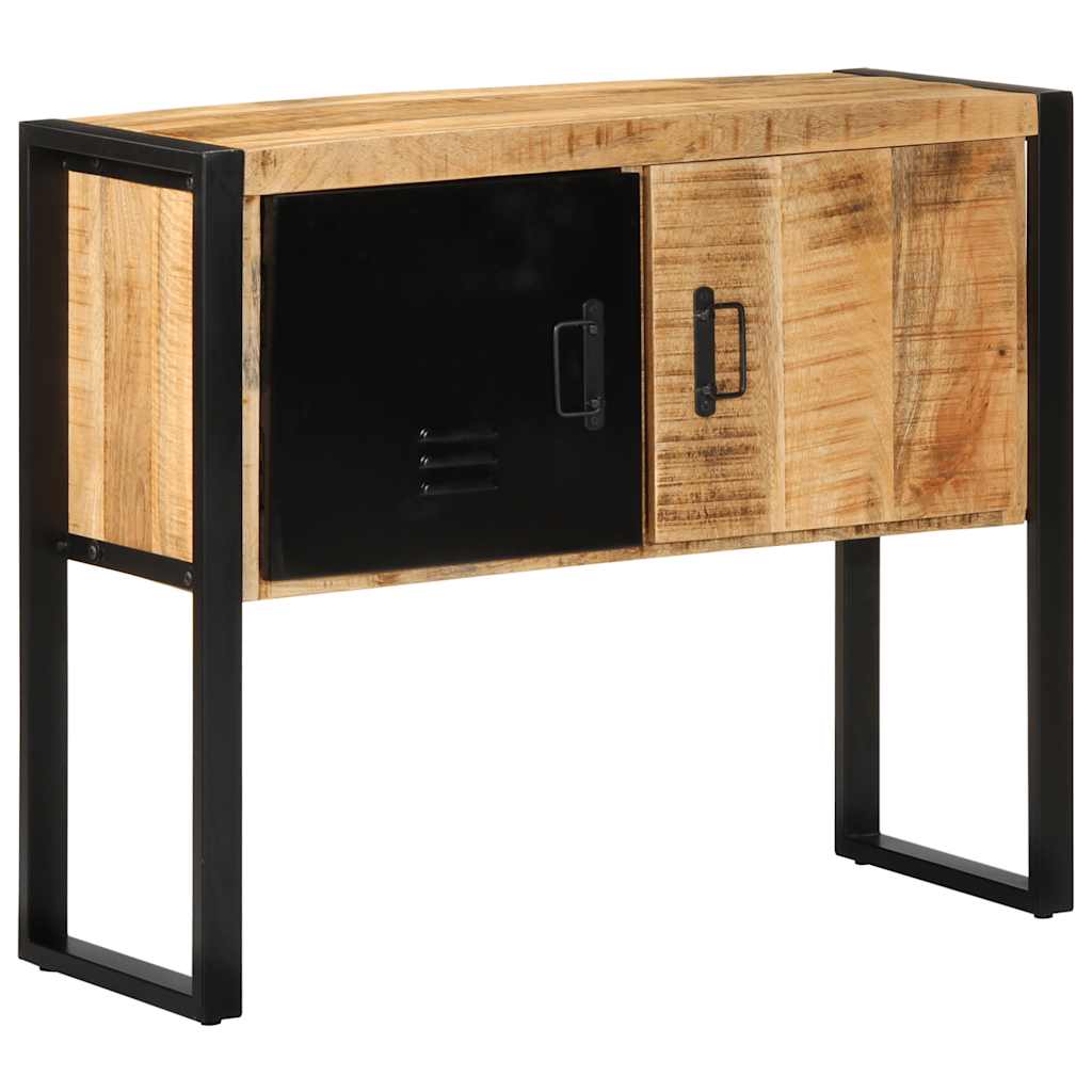 Wandkast 90x35x75 cm massief ruw mangohout is nu te koop bij PeponiXL, paradijselijk wonen!