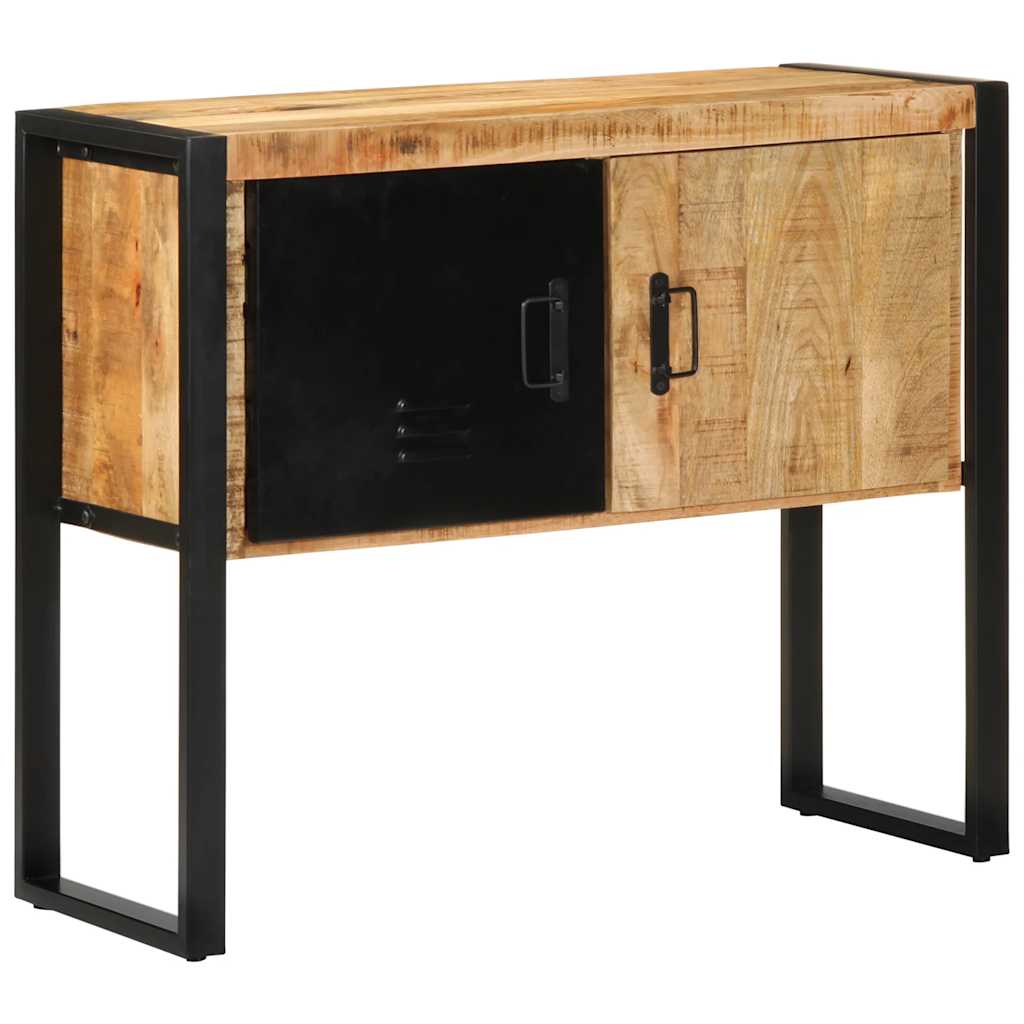 Wandkast 90x35x75 cm massief ruw mangohout is nu te koop bij PeponiXL, paradijselijk wonen!