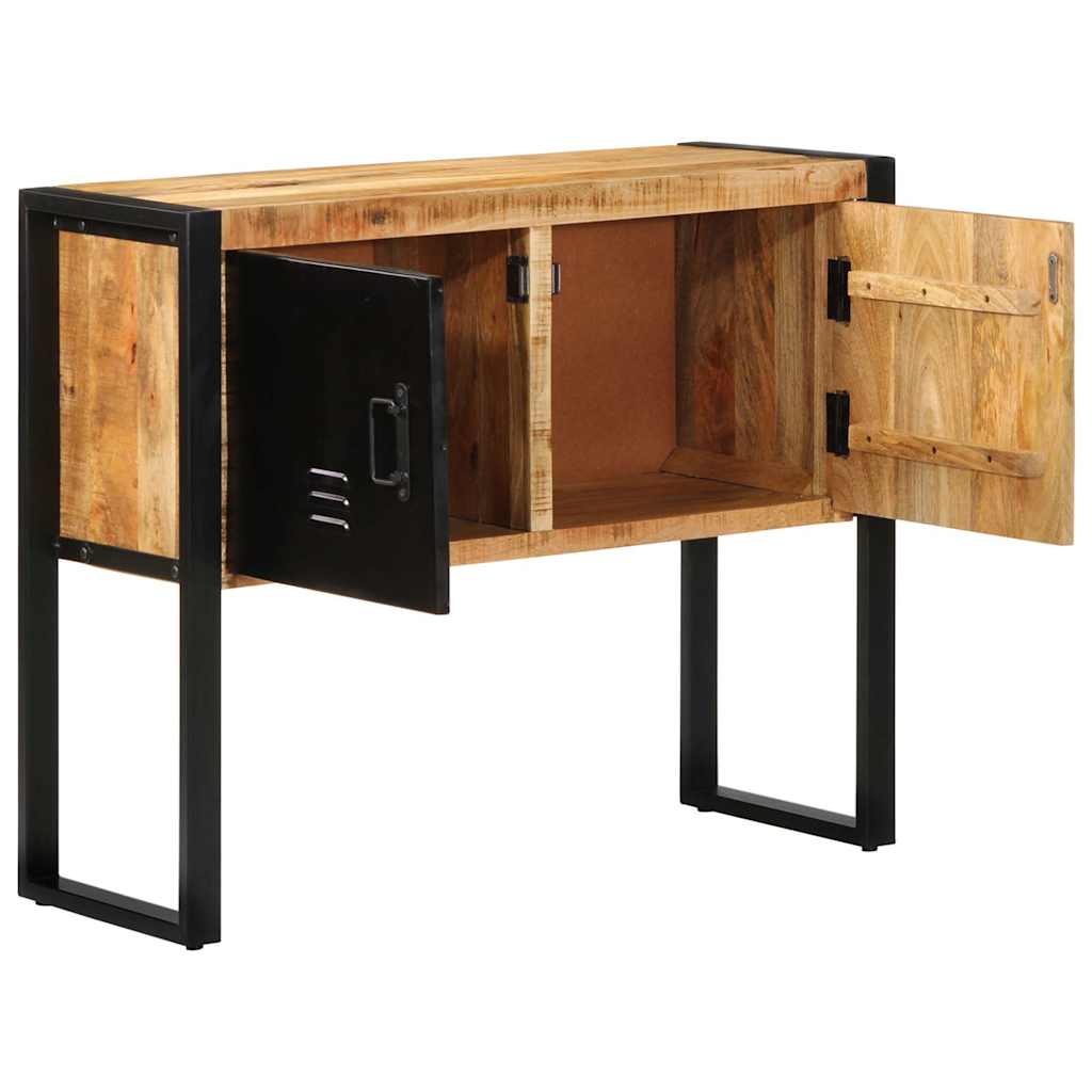 Wandkast 90x35x75 cm massief ruw mangohout is nu te koop bij PeponiXL, paradijselijk wonen!