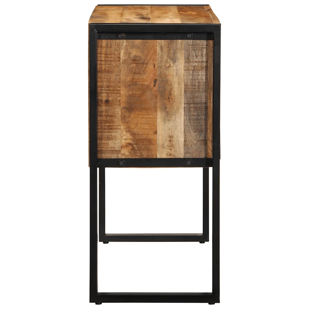 Wandkast 90x35x75 cm massief ruw mangohout is nu te koop bij PeponiXL, paradijselijk wonen!