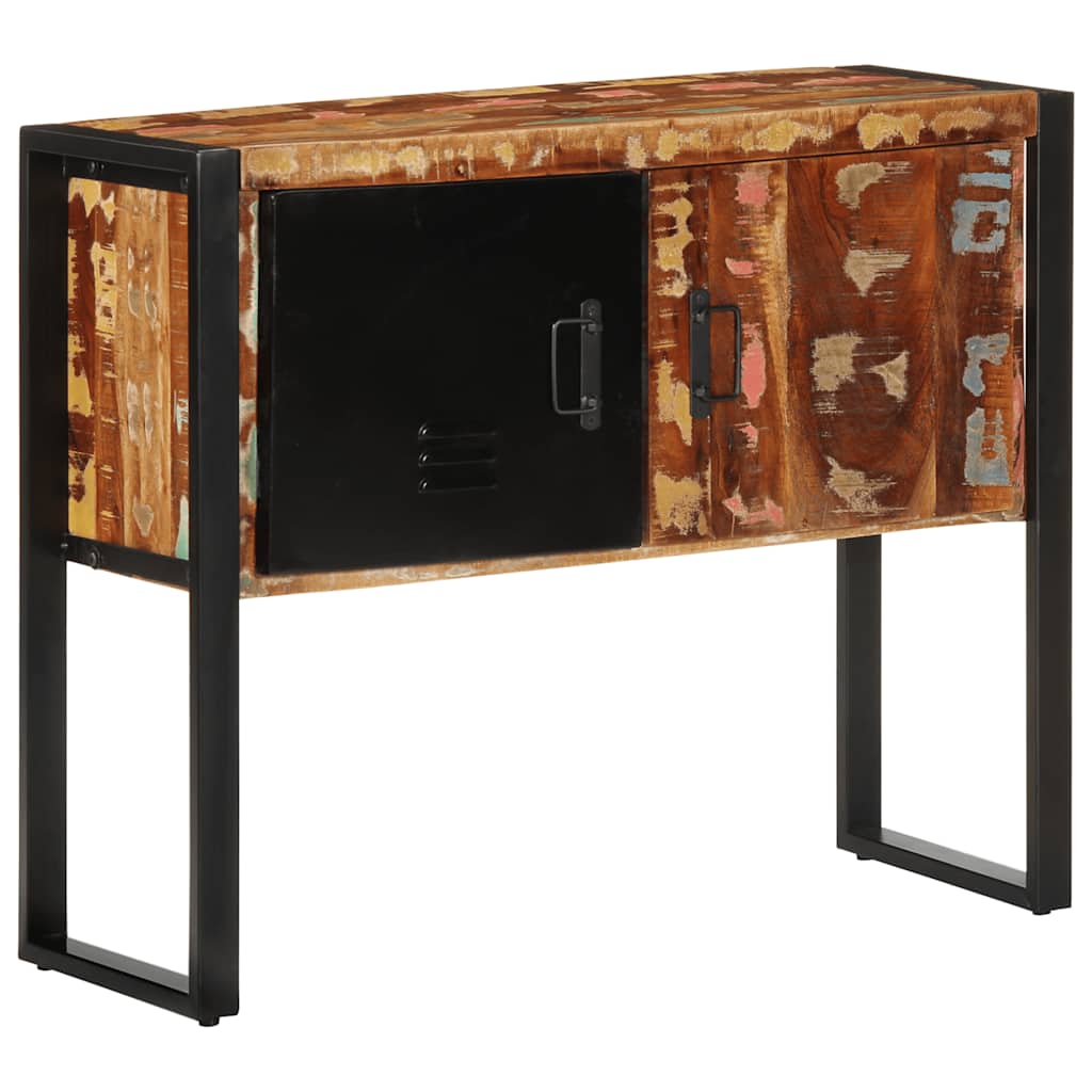 Wandkast 90x35x75 cm massief gerecycled hout meerkleurig is nu te koop bij PeponiXL, paradijselijk wonen!