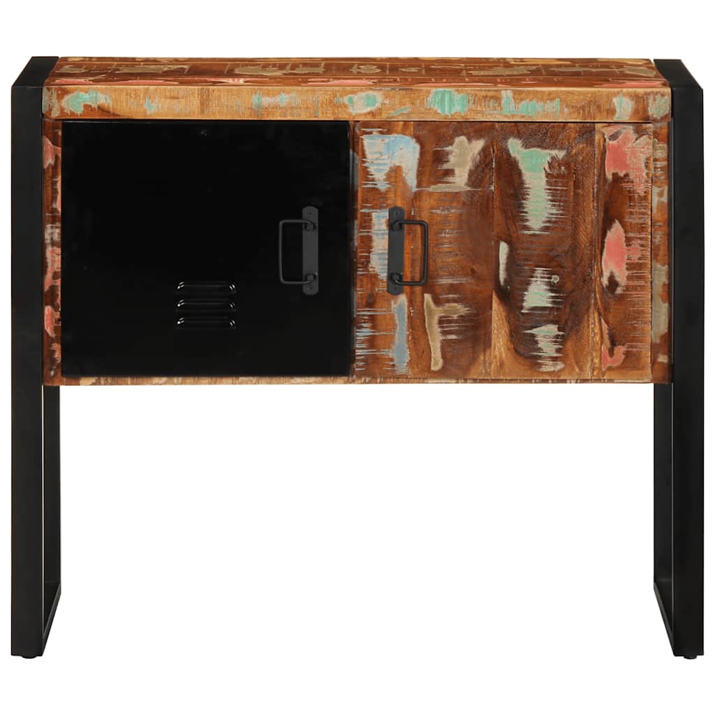 Wandkast 90x35x75 cm massief gerecycled hout meerkleurig is nu te koop bij PeponiXL, paradijselijk wonen!