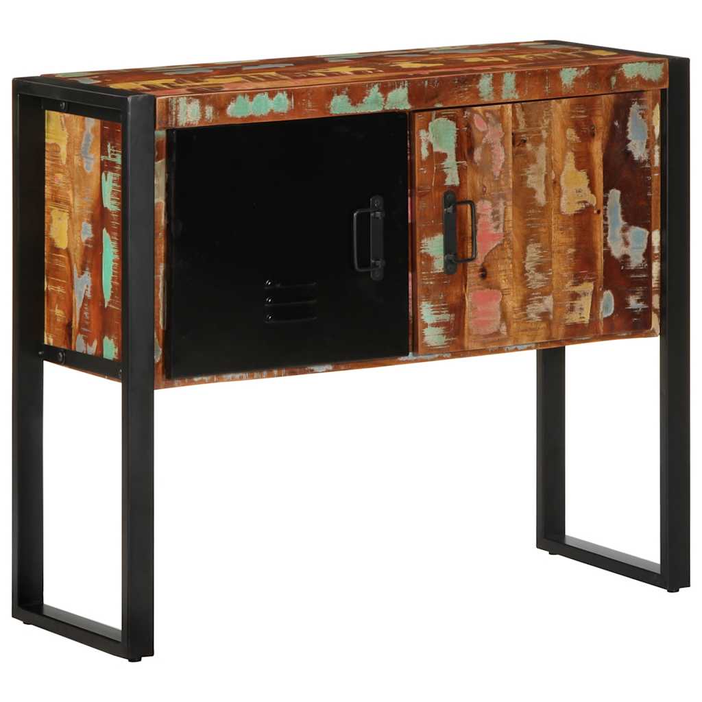 Wandkast 90x35x75 cm massief gerecycled hout meerkleurig is nu te koop bij PeponiXL, paradijselijk wonen!