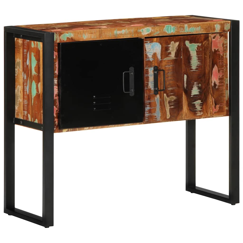 Wandkast 90x35x75 cm massief gerecycled hout meerkleurig is nu te koop bij PeponiXL, paradijselijk wonen!