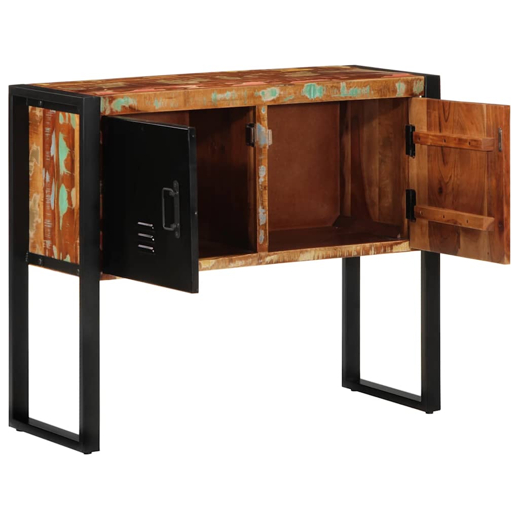 Wandkast 90x35x75 cm massief gerecycled hout meerkleurig is nu te koop bij PeponiXL, paradijselijk wonen!
