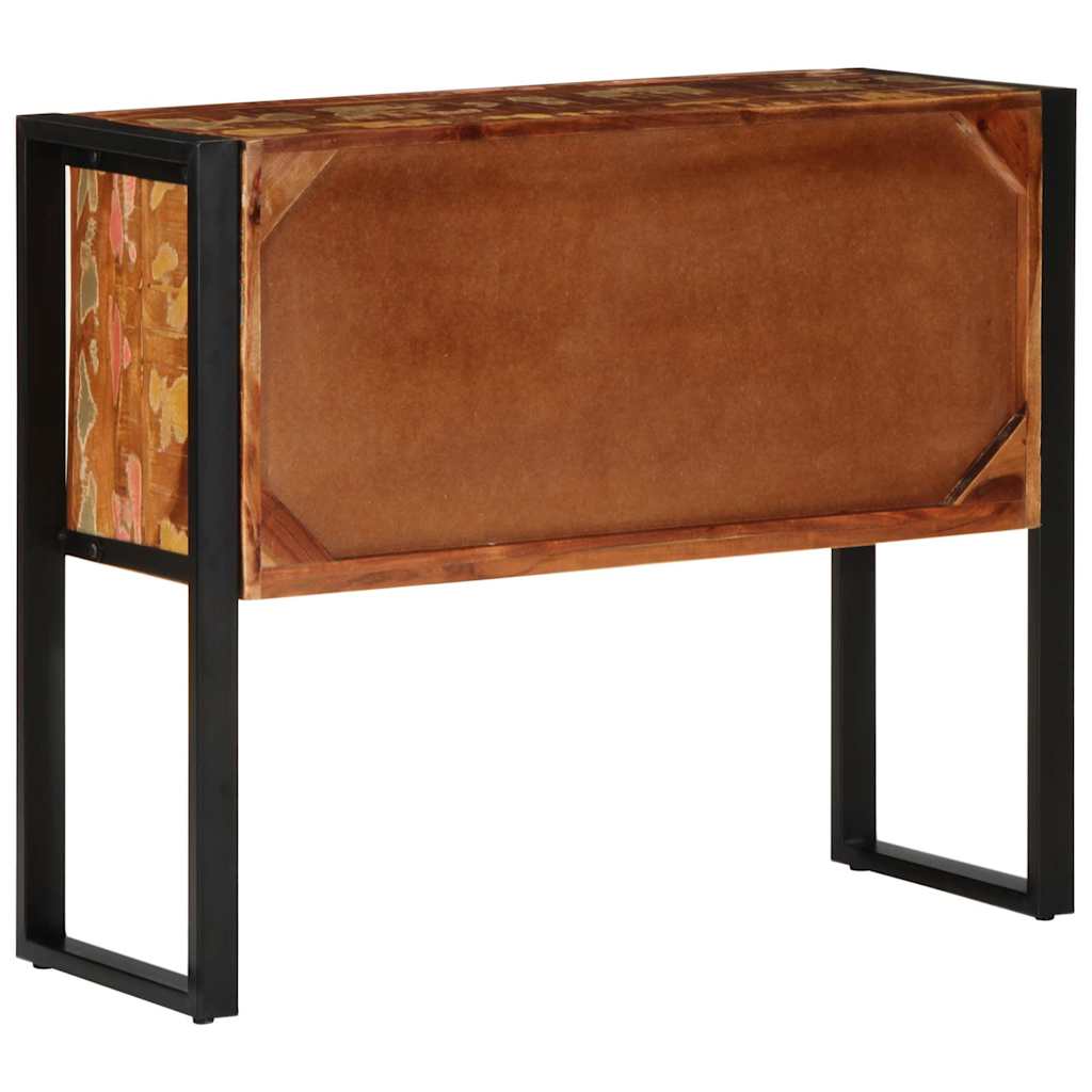 Wandkast 90x35x75 cm massief gerecycled hout meerkleurig is nu te koop bij PeponiXL, paradijselijk wonen!