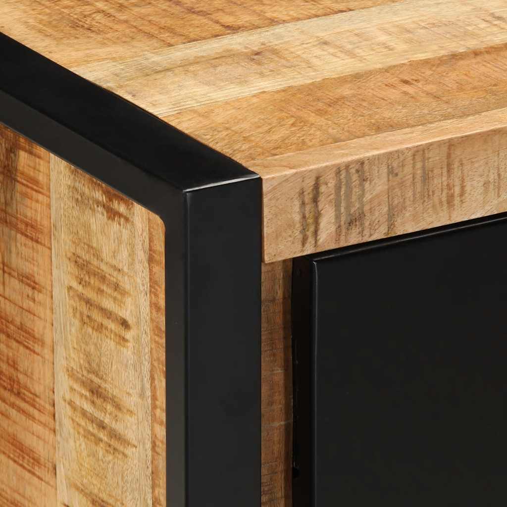 Tv-meubel 80x30x40 cm massief ruw mangohout is nu te koop bij PeponiXL, paradijselijk wonen!