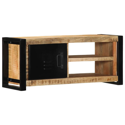 Tv-meubel 80x30x35 cm massief ruw mangohout is nu te koop bij PeponiXL, paradijselijk wonen!