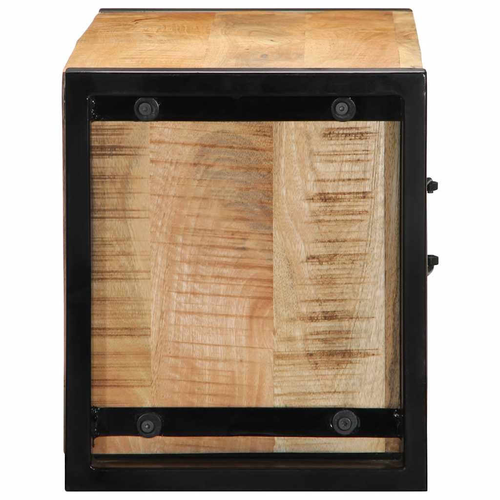 Tv-meubel 80x30x35 cm massief ruw mangohout is nu te koop bij PeponiXL, paradijselijk wonen!