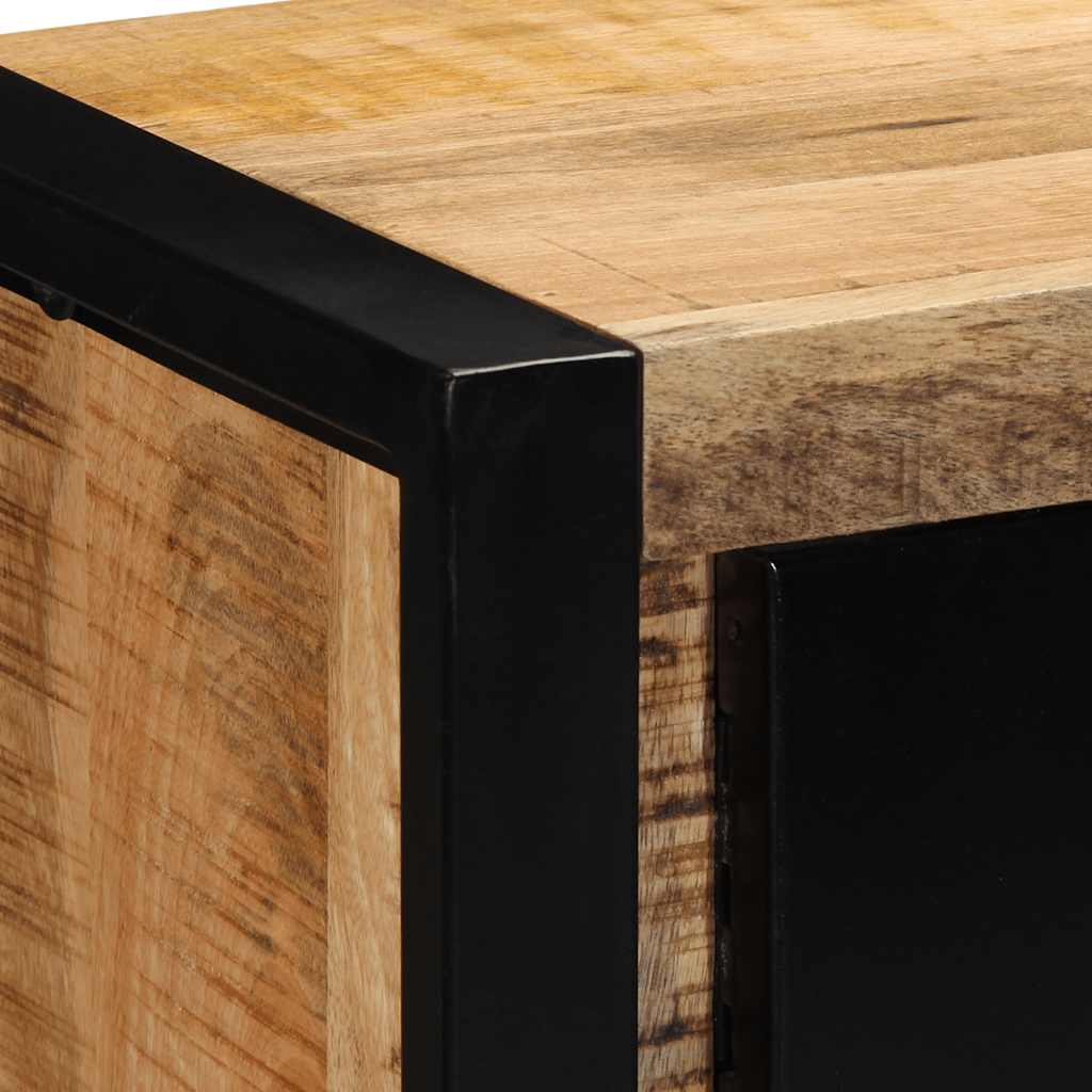 Tv-meubel 80x30x35 cm massief ruw mangohout is nu te koop bij PeponiXL, paradijselijk wonen!