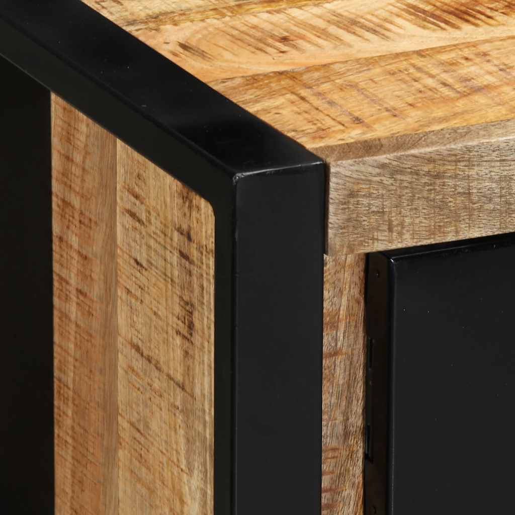 Tv-meubel 100x30x35 cm massief ruw mangohout is nu te koop bij PeponiXL, paradijselijk wonen!