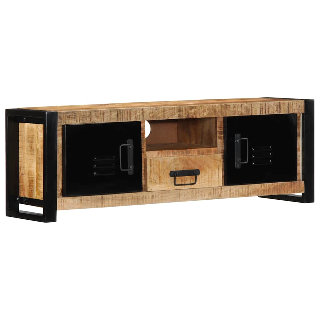 Tv-meubel 100x30x35 cm massief ruw mangohout is nu te koop bij PeponiXL, paradijselijk wonen!