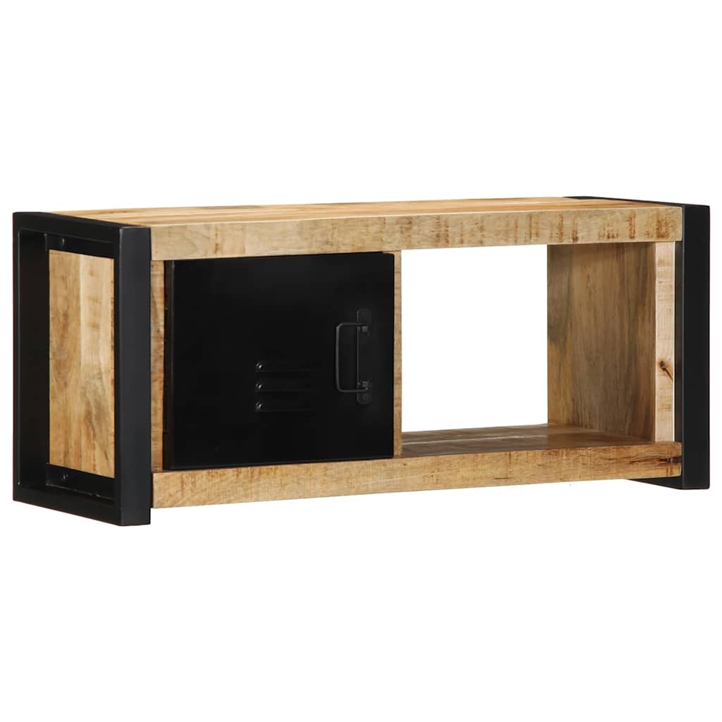 Tv-meubel 80x30x35 cm massief ruw mangohout is nu te koop bij PeponiXL, paradijselijk wonen!