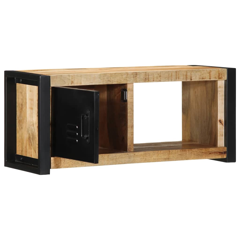 Tv-meubel 80x30x35 cm massief ruw mangohout is nu te koop bij PeponiXL, paradijselijk wonen!