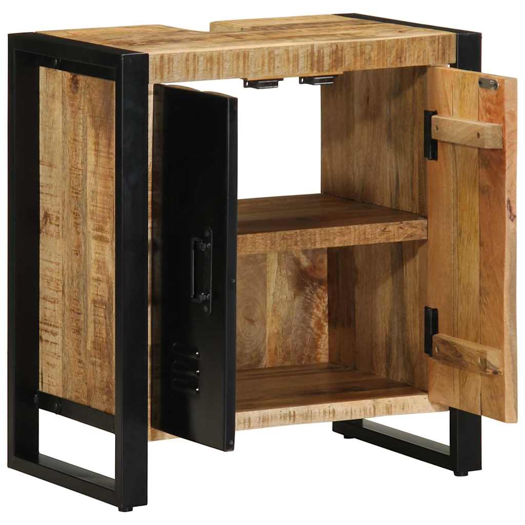 Badkamerkast met plank Bruin 55 x 35 x 60 cm Massief Mango Hout is nu te koop bij PeponiXL, paradijselijk wonen!