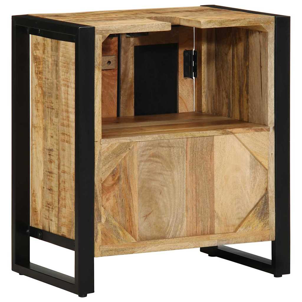 Badkamerkast met plank Bruin 55 x 35 x 60 cm Massief Mango Hout is nu te koop bij PeponiXL, paradijselijk wonen!