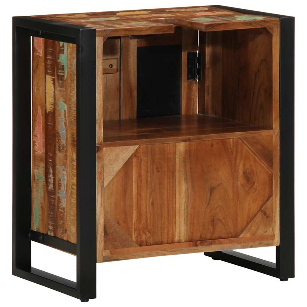 Badkamerkast Bruin 55 x 35 x 60 cm Massief Gerecycled Hout is nu te koop bij PeponiXL, paradijselijk wonen!