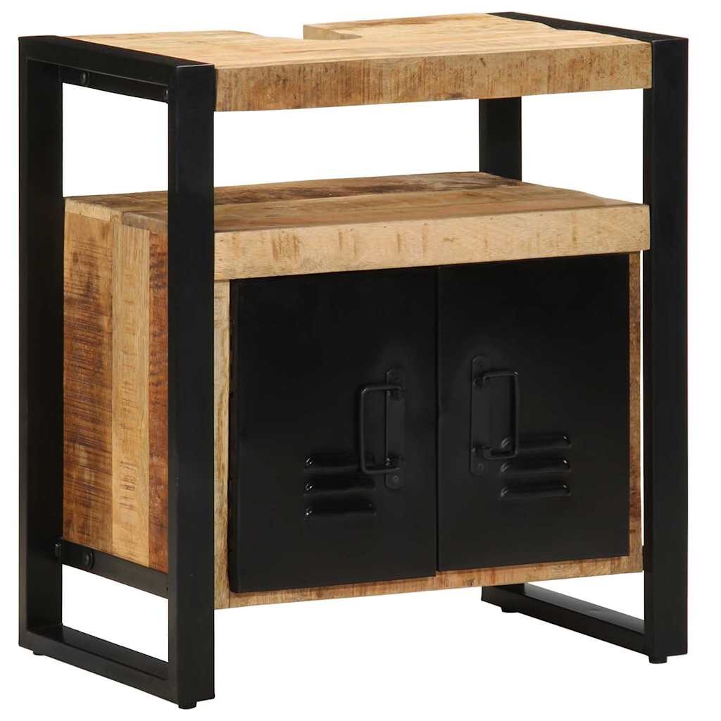 Badkamerkast met plank Bruin 55 x 35 x 60 cm Massief Mango Hout is nu te koop bij PeponiXL, paradijselijk wonen!