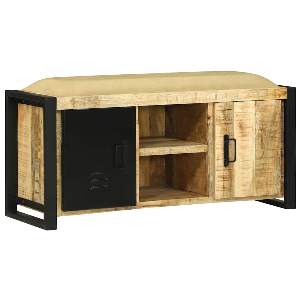 Bank Kast Bruin 100 x 35 x 50 cm Massief mangohout is nu te koop bij PeponiXL, paradijselijk wonen!