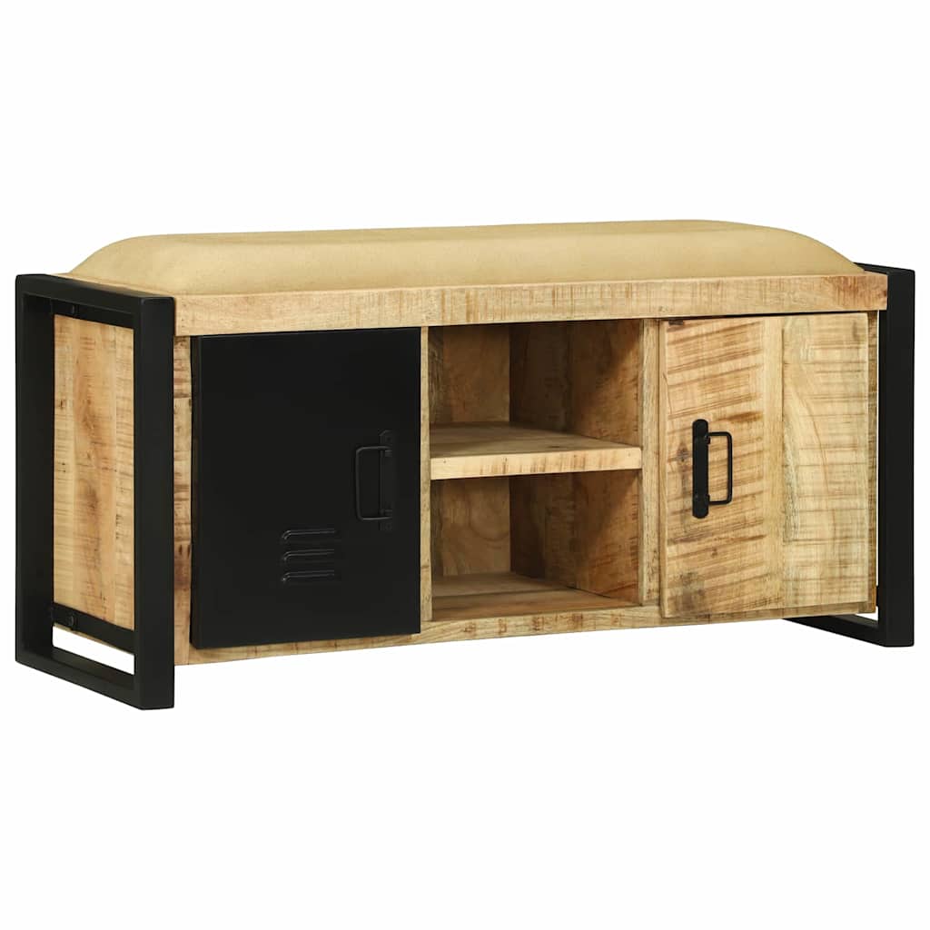 Bank Kast Bruin 100 x 35 x 50 cm Massief mangohout is nu te koop bij PeponiXL, paradijselijk wonen!
