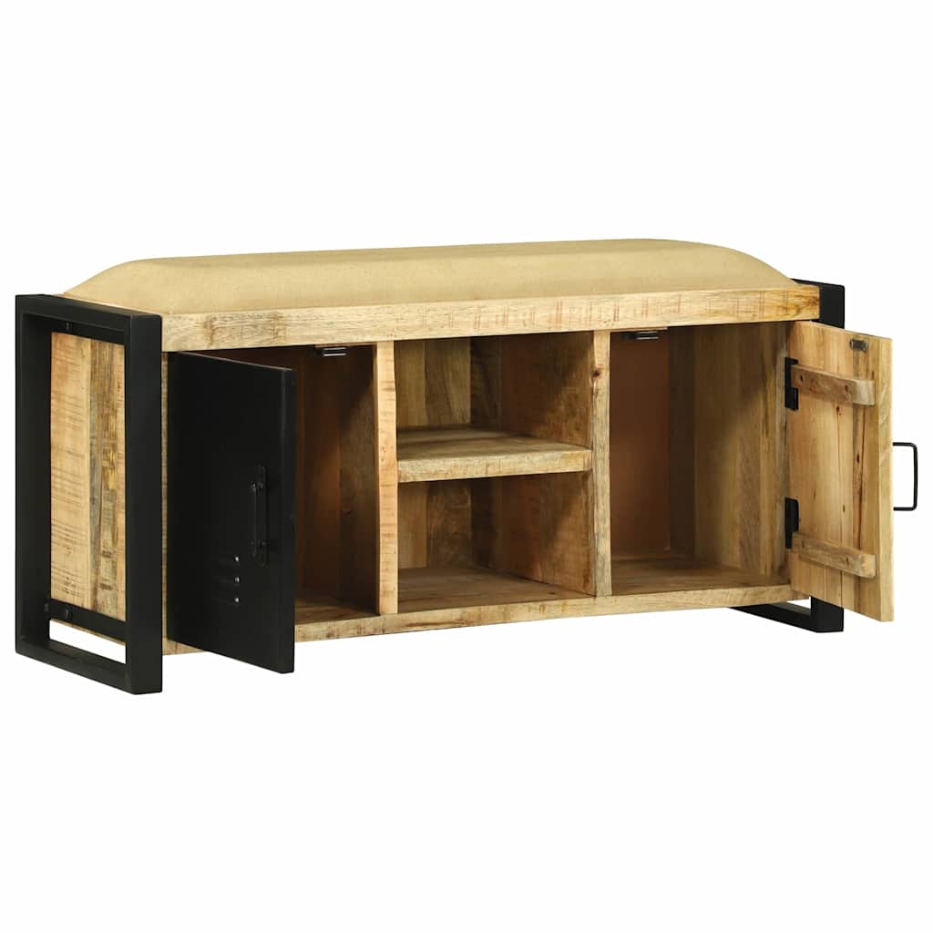Bank Kast Bruin 100 x 35 x 50 cm Massief mangohout is nu te koop bij PeponiXL, paradijselijk wonen!