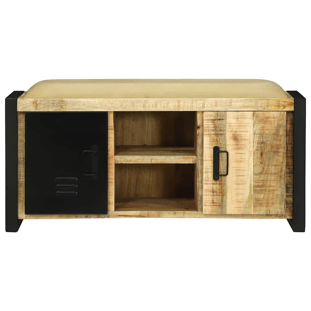 Bank Kast Bruin 100 x 35 x 50 cm Massief mangohout is nu te koop bij PeponiXL, paradijselijk wonen!