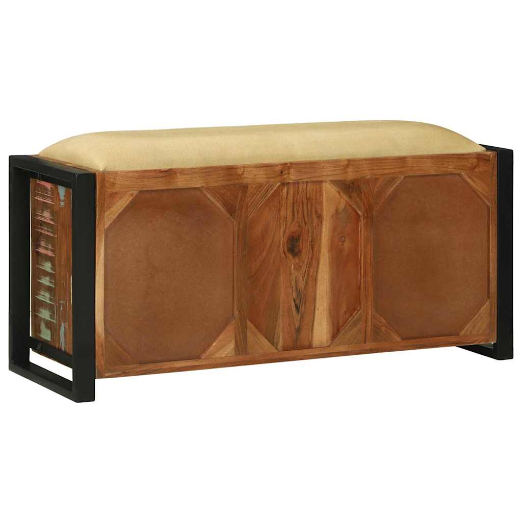 Bank Kast Multikleur 100 x 35 x 50 cm Massief gerecycled hout is nu te koop bij PeponiXL, paradijselijk wonen!
