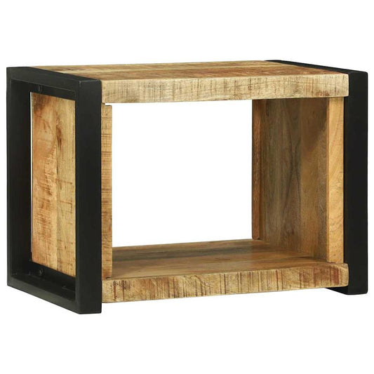 Wandcube met plank Bruin 55 x 35 x 40 cm Massief mangohout is nu te koop bij PeponiXL, paradijselijk wonen!