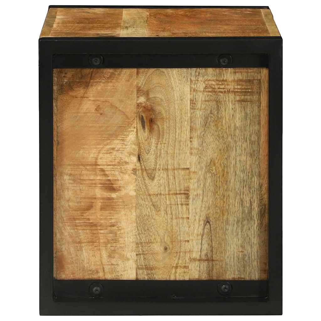 Wandkubus met opslag Bruin 55 x 35 x 40 cm Massief Mango Hout is nu te koop bij PeponiXL, paradijselijk wonen!