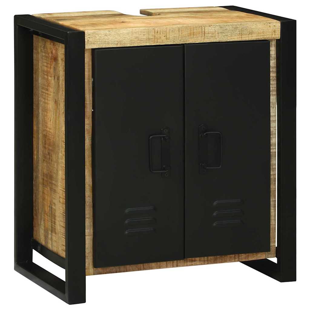 Wastafelkast met plank Bruin 55 x 35 x 60 cm Massief Mango Hout is nu te koop bij PeponiXL, paradijselijk wonen!