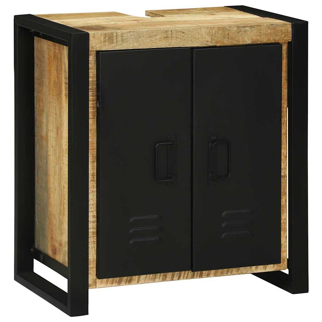 Wastafelkast met plank Bruin 55 x 35 x 60 cm Massief Mango Hout is nu te koop bij PeponiXL, paradijselijk wonen!