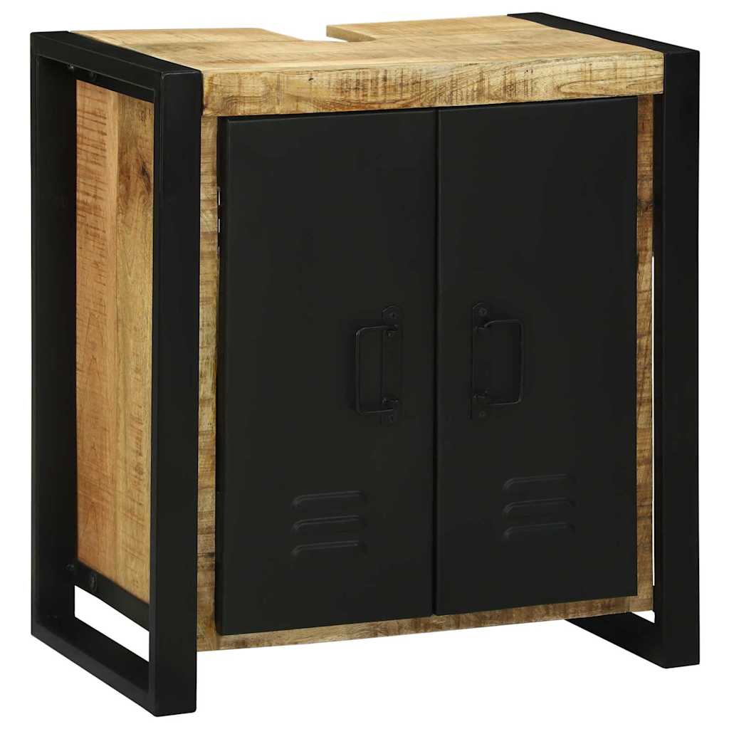 Wastafelkast met plank Bruin 55 x 35 x 60 cm Massief Mango Hout is nu te koop bij PeponiXL, paradijselijk wonen!