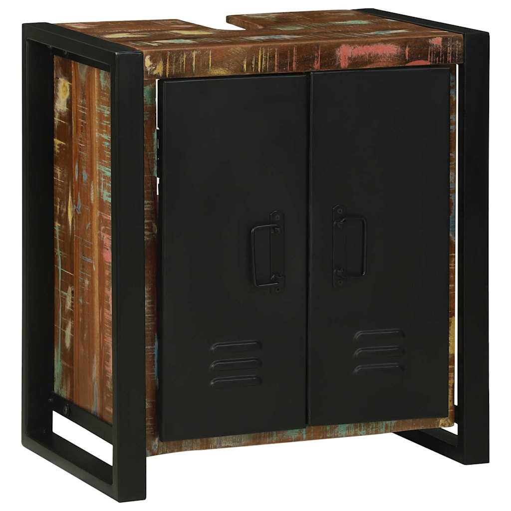 Wastafelkast Bruin 55 x 35 x 60 cm Massief Gerecycled Hout is nu te koop bij PeponiXL, paradijselijk wonen!