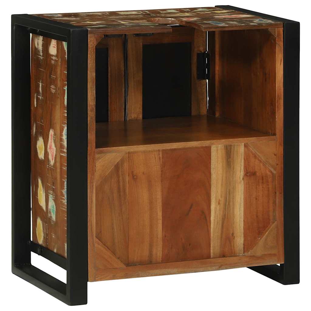 Wastafelkast Bruin 55 x 35 x 60 cm Massief Gerecycled Hout is nu te koop bij PeponiXL, paradijselijk wonen!