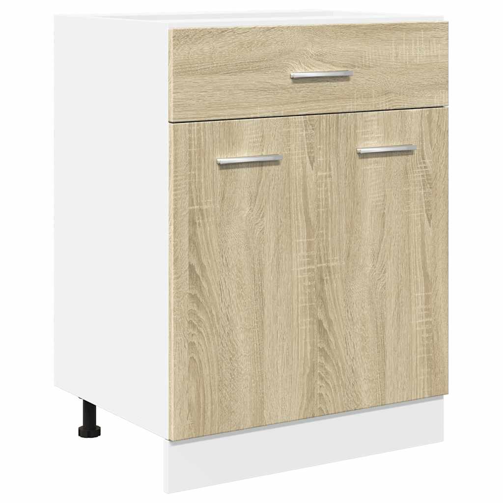 8-delige Keukenkastenset Lyon bewerkt hout sonoma eikenkleurig is nu te koop bij PeponiXL, paradijselijk wonen!