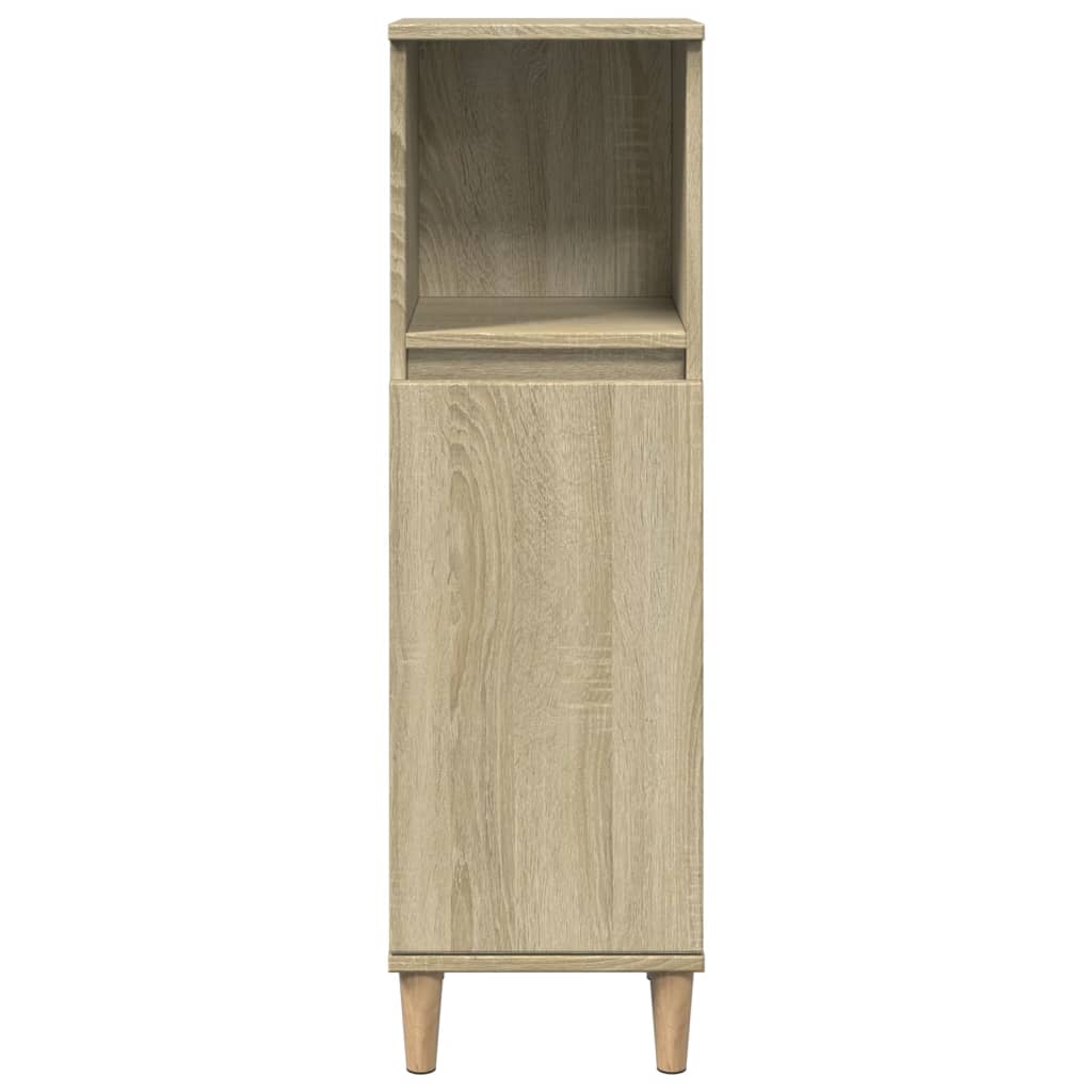3-delige Badkamermeubelset bewerkt hout sonoma eikenkleurig is nu te koop bij PeponiXL, paradijselijk wonen!