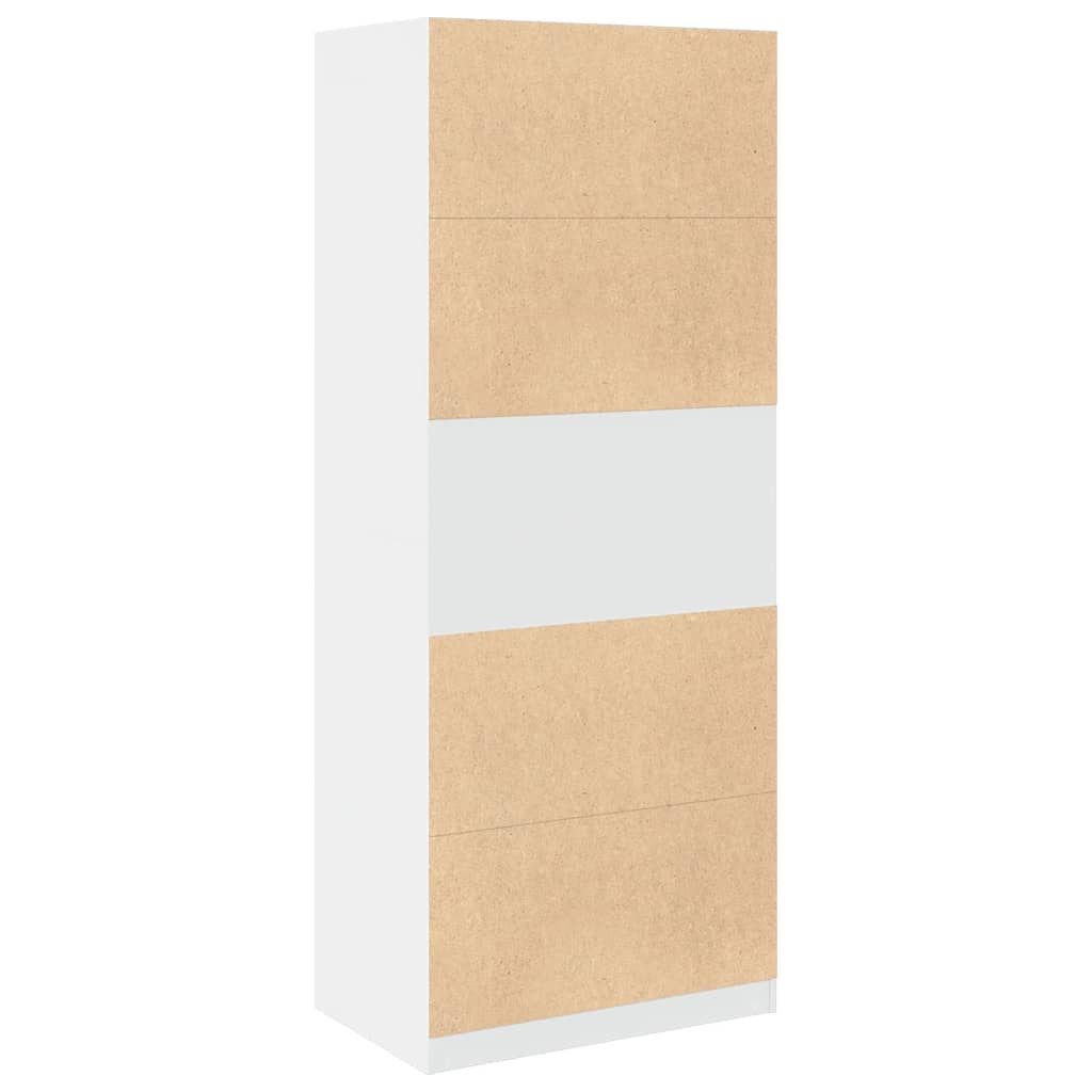 Kledingkast 80x50x200 cm bewerkt hout wit is nu te koop bij PeponiXL, paradijselijk wonen!