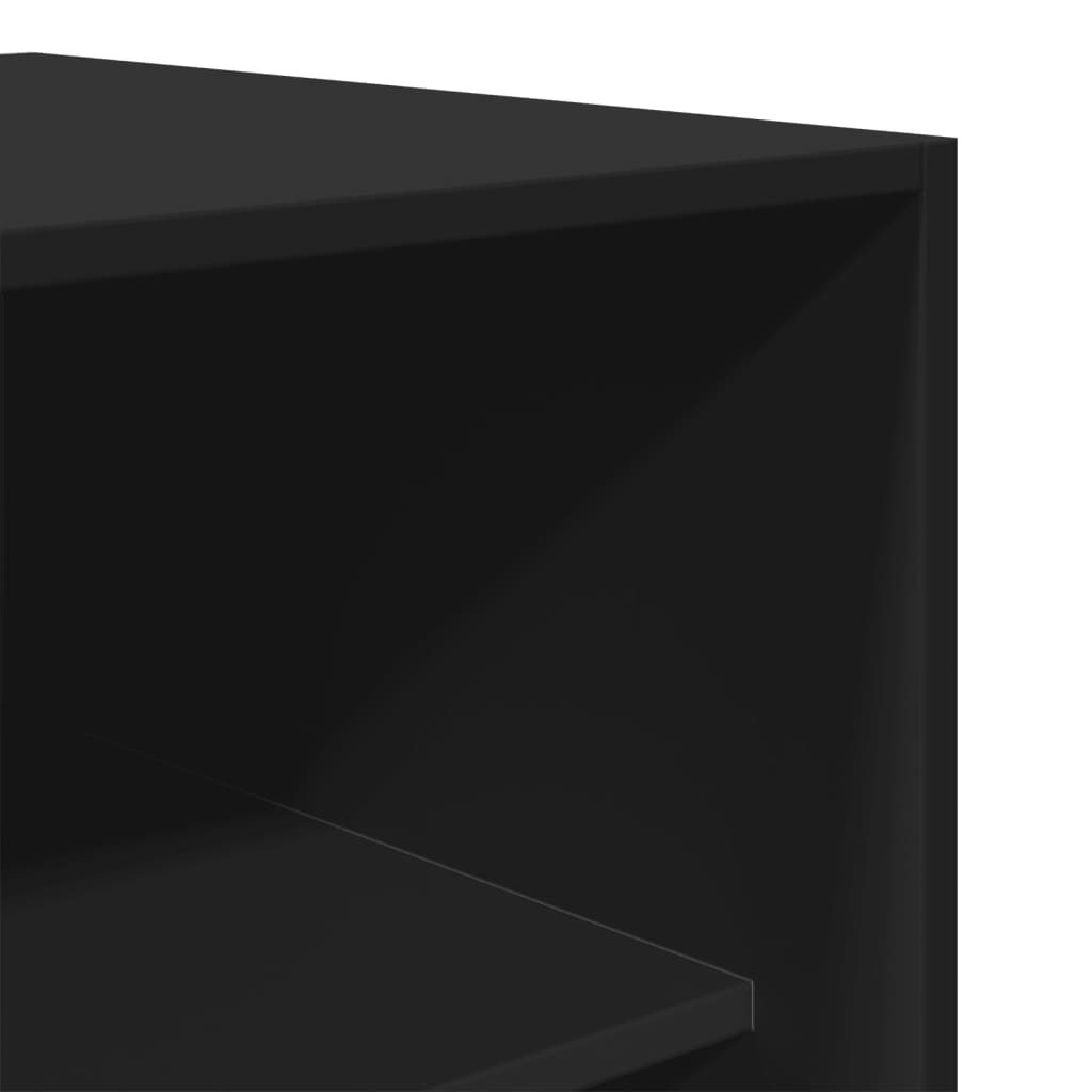 Kledingkast 80x50x200 cm bewerkt hout zwart is nu te koop bij PeponiXL, paradijselijk wonen!