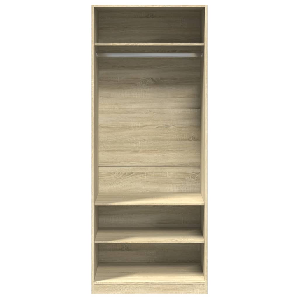 Kledingkast 80x50x200 cm bewerkt hout sonoma eikenkleurig is nu te koop bij PeponiXL, paradijselijk wonen!