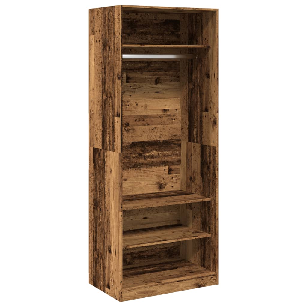 Kledingkast 80x50x200 cm bewerkt hout oud hout is nu te koop bij PeponiXL, paradijselijk wonen!