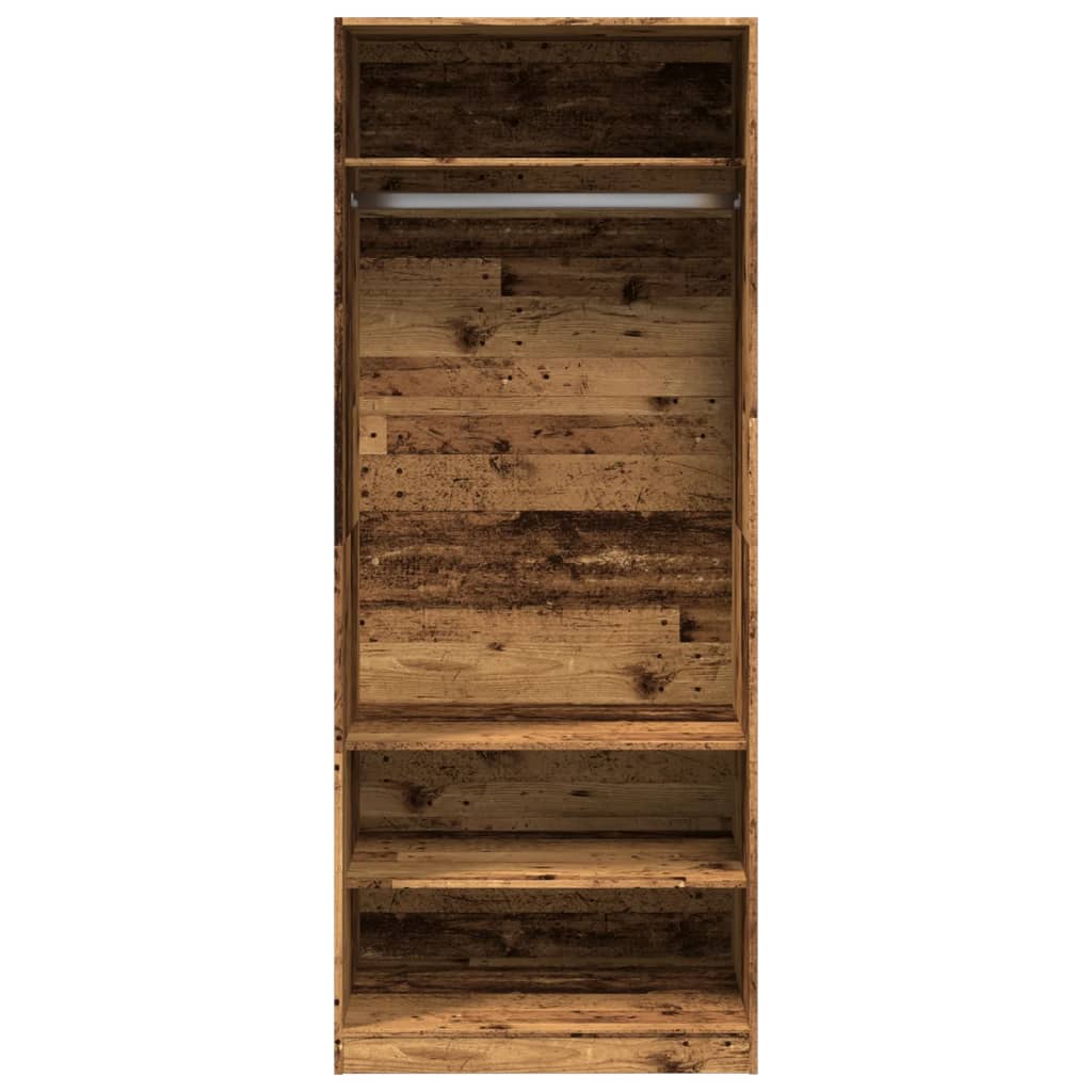 Kledingkast 80x50x200 cm bewerkt hout oud hout is nu te koop bij PeponiXL, paradijselijk wonen!