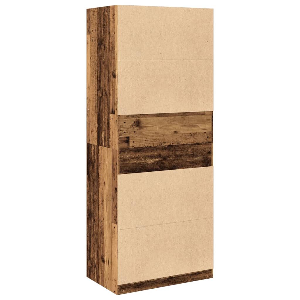 Kledingkast 80x50x200 cm bewerkt hout oud hout is nu te koop bij PeponiXL, paradijselijk wonen!