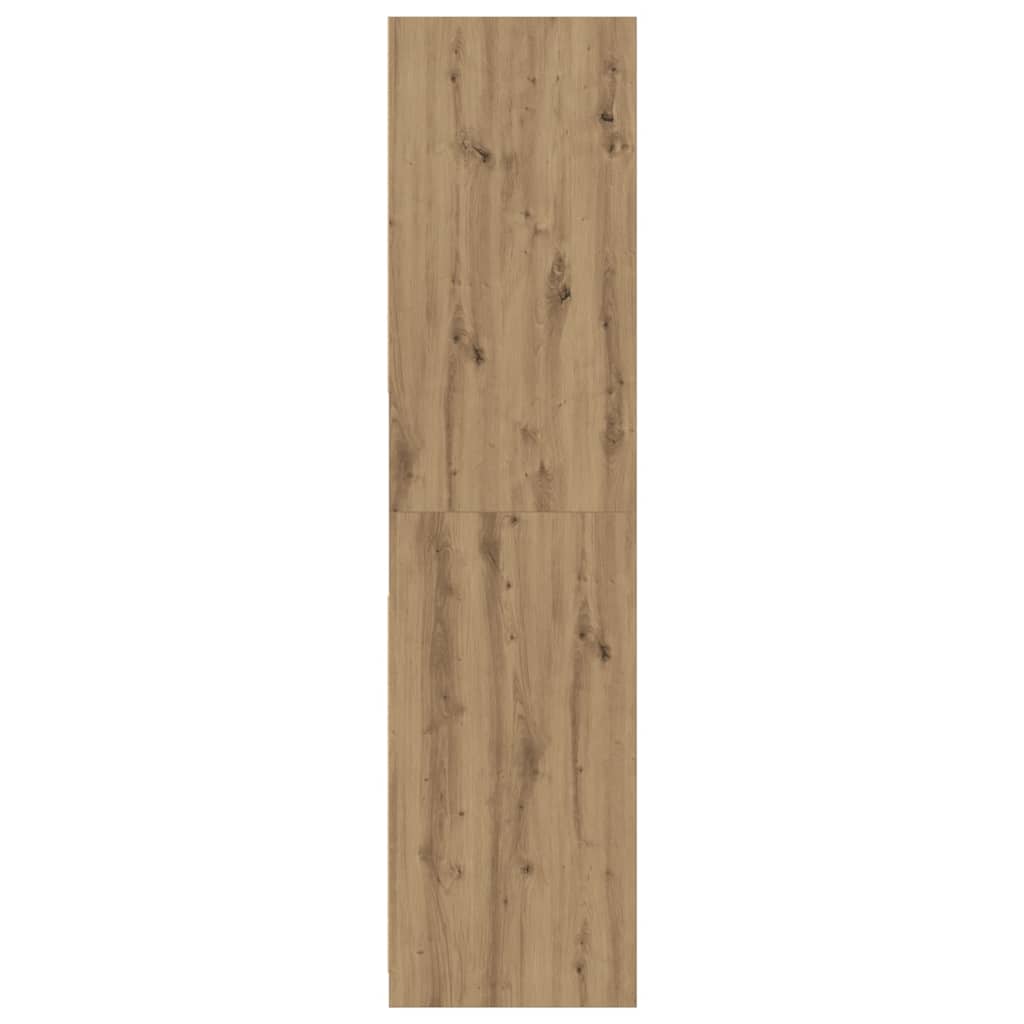 Kledingkast 80x50x200 cm bewerkt hout artisanaal eikenkleur is nu te koop bij PeponiXL, paradijselijk wonen!