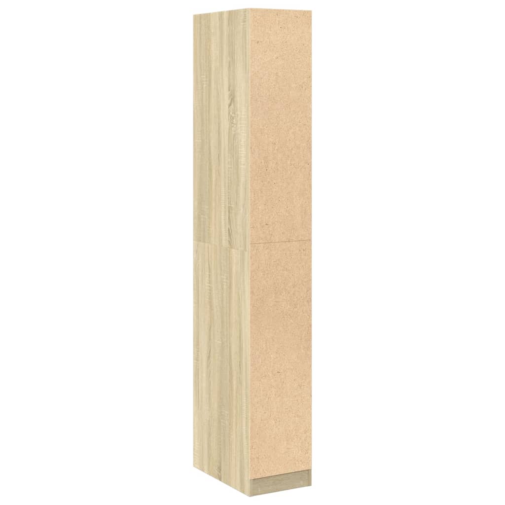 Kledingkast 30x50x200 cm bewerkt hout sonoma eikenkleurig is nu te koop bij PeponiXL, paradijselijk wonen!
