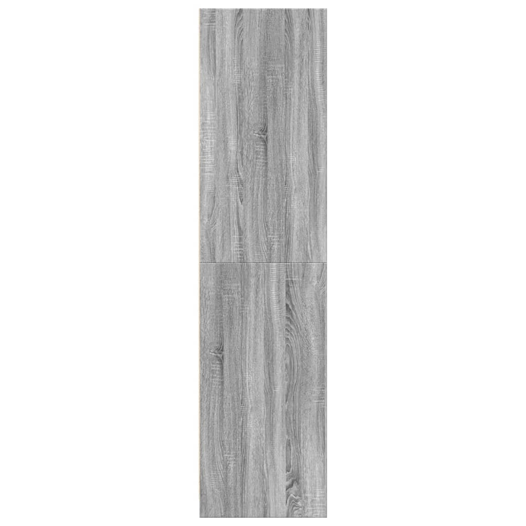 Kledingkast 30x50x200 cm bewerkt hout grijs sonoma eikenkleur is nu te koop bij PeponiXL, paradijselijk wonen!